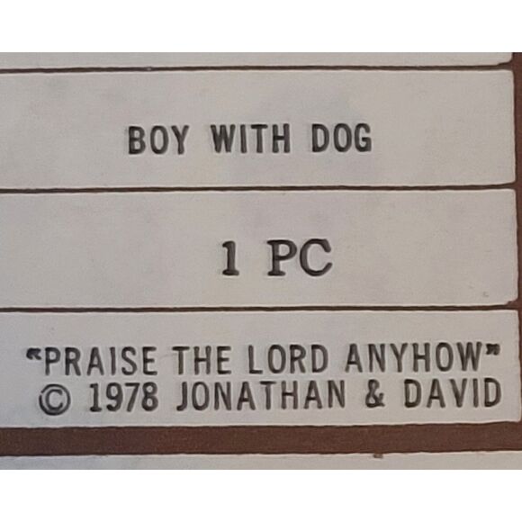 A Boy & His Dog Porcelain Figurine Jonathan & David 1978 - Picture 6 of 11